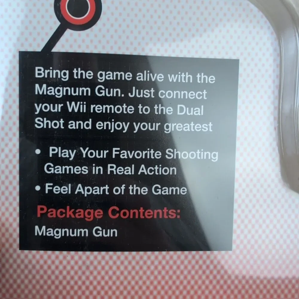 Magnum Gun Nintendo Wii Remote - Use W/ Call of Duty Resident Evil Brand New